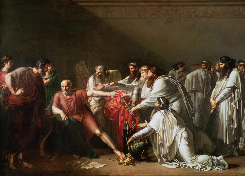 Hippocrates (c.460-c.377 BC) Refusing the Gifts of Artaxerxes I (d.425 BC) 1792 von Anne Louis Girodet de Roucy-Trioson