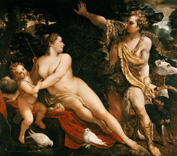 Adonis findet Venus. von Annibale Carracci