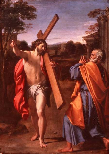 Christ Appearing to St. Peter on the Appian Way von Annibale Carracci
