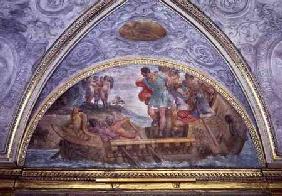 Lunette depicting Ulysses and the Sirens, from the 'Camerino' 1596