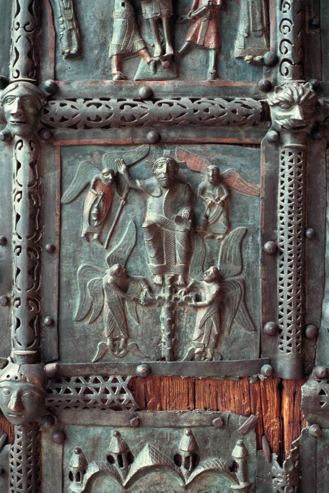 Panel from the left hand door of the portal von Anonym Romanisch