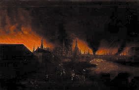 Das brennende Moskau von Anonym, Haarlem