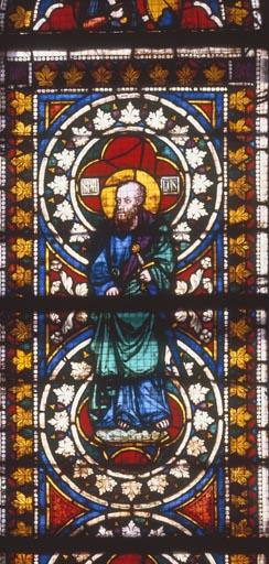 Assisi,Glasfenster, Apostel Paulus 1315