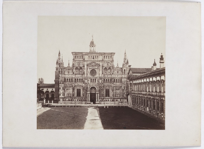 Die Kartause von Pavia: Blick auf die Hauptfassade von Anonym