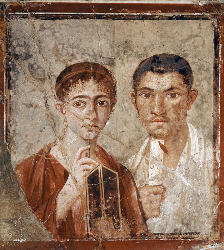 Portrait of a Couple, thought to be Paquio Proculo and his wife, from the House of Paquio Proculo,Po von Anonymous