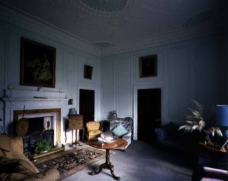 Belle Isle, Windermere: the drawing room with its neo-classical frieze of musical instruments von Anonymous