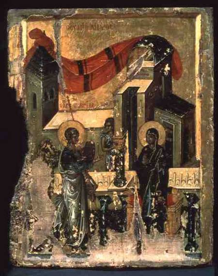 Byzantine icon of the Annunciation (14th century) von Anonymous