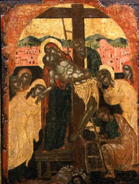 The Descent from the Cross (Deposition)Dalmatian icon von Anonymous