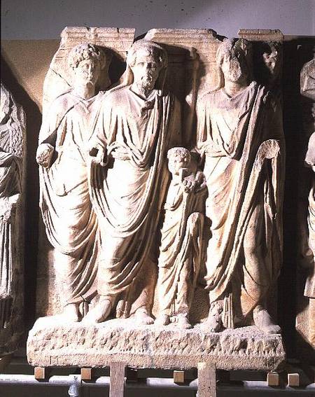 Frieze detail showing Emperors Hadrian (76-138)Marcus Aurelius (121-80) and Lucius Verus (86-161) fr von Anonymous