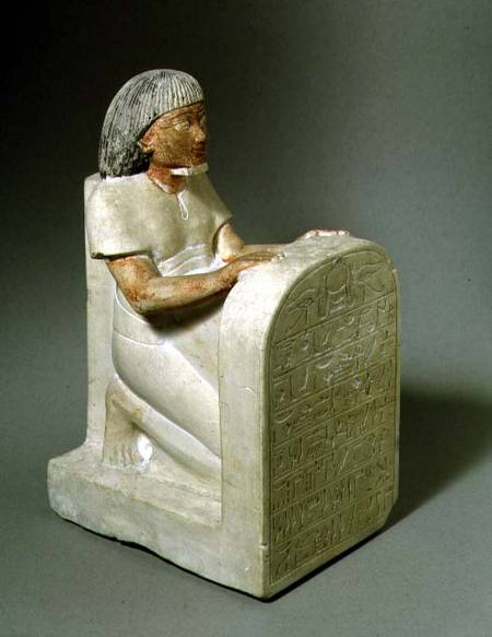 N508 Kneeling female figure holding a stela Egyptian von Anonymous