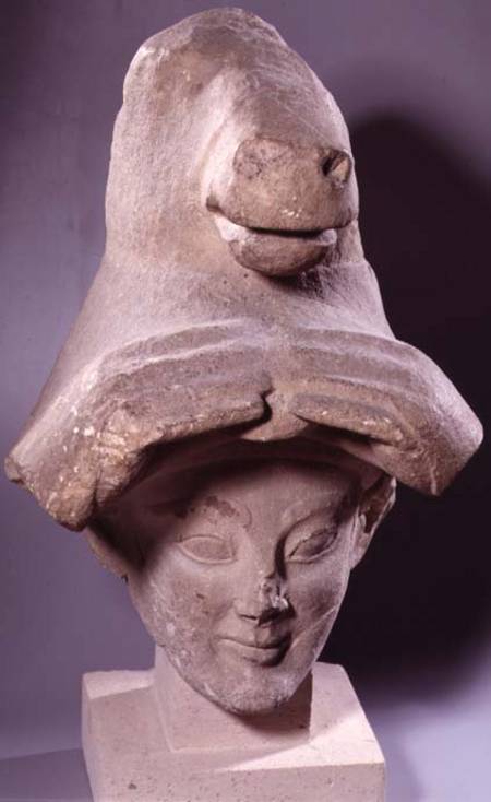 Priest with a bull's head head-dressCypro-Archaic Period von Anonymous