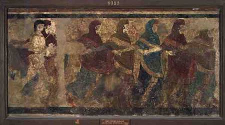 Ritual Funeral Dance, decoration from Tomb no.11 from Via dei Cappuccini,Ruvo von Anonymous