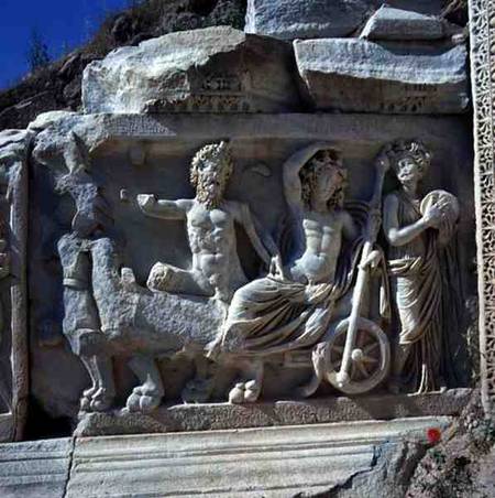 Roman relief depicting a triumphal chariot von Anonymous