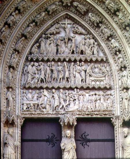Scenes from the Passion and Resurrection cycle, tympanum of the south transept portal,the Porte de l von Anonymous
