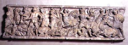Side of a sarcophagus depicting the battle between the Greeks and the AmazonsRoman von Anonymous