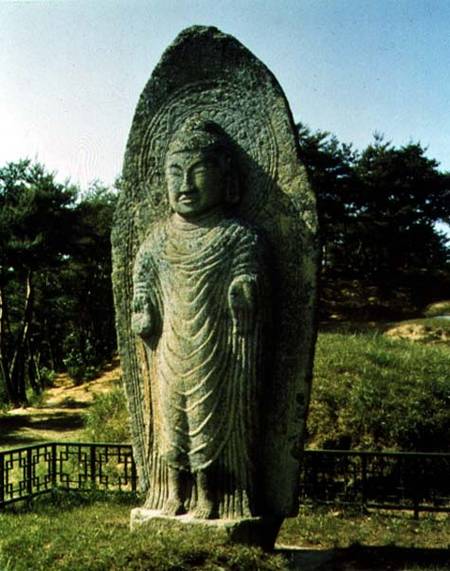 Standing Buddha at Ch'olch'on-niNaju von Anonymous