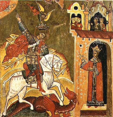 St.George and the DragonUkranian icon von Anonymous