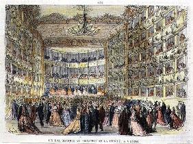 A Masked Ball at the Fenice Theatre, Venice, 19th century 15th