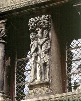 Adam and Everelief figures from the first floor of the former Town Hall early 12th