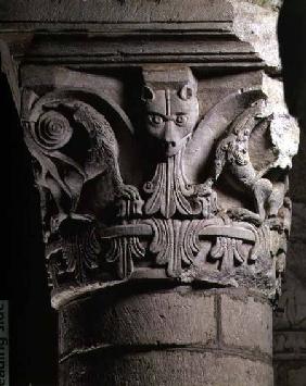 Carved column capital from the rotunda church 11th centu