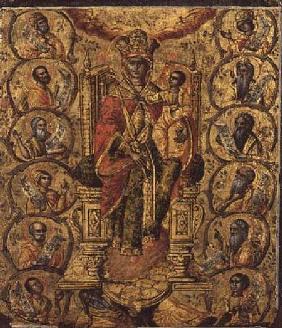 Christ in the Vine: (part of a diptych, see also 49191 ),icon from Ionian Isles 18th centu
