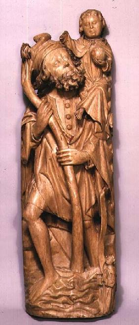 St. Christopher, sculpture,English early 15th