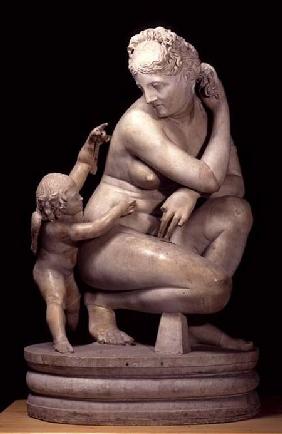 Crouching Venus with CupidRoman copy after the Hellenistic original 3rd centur
