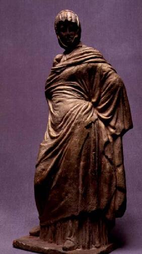 Female statuette, Boeotian from Tanagra,Greek c.320 BC
