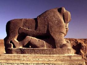 The Lion of Babylonan over life-size figure of a lion trampling a man probably o