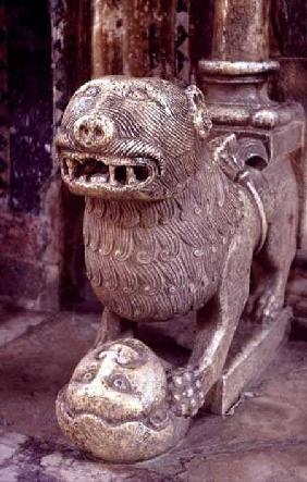 Lion column base from the church entrance 1327-35