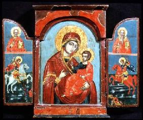 The Mother of God Hodegetria and SaintsMacedonian icon late 17th