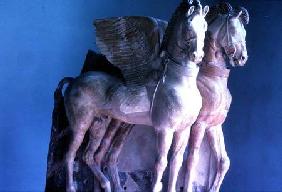 Pair of Winged Terracotta Horses, from the Temple of Tarquinia 5th - 6th