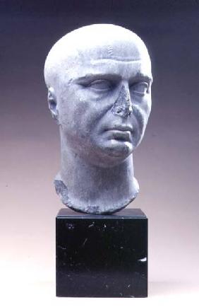Portrait head of a priest of Isis with shaven headRoman 2nd centur