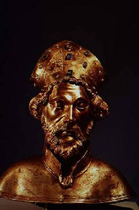 Reliquary bust of St. John Cassian (360-c.435), Romanian monk and theologian late 14th