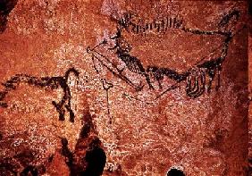 Rock painting of a hunting scene c.17000 BC