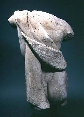 Roman marble torso of a satyr or faun (side view with the skin draped on the furthest shoulder) 1st centur
