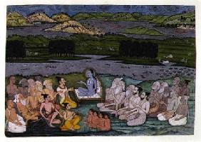 `The Sage Sukadeva Addressing King Parikchit' Kishangath c.1760