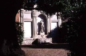 View of the gardendetail of fountain with a statue of Venus and Roman sarcophagus 1564-75