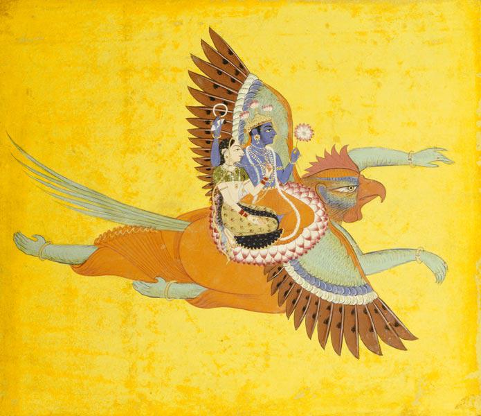 Vishnu And Lakshmi On Garuda Bundi, C.1700