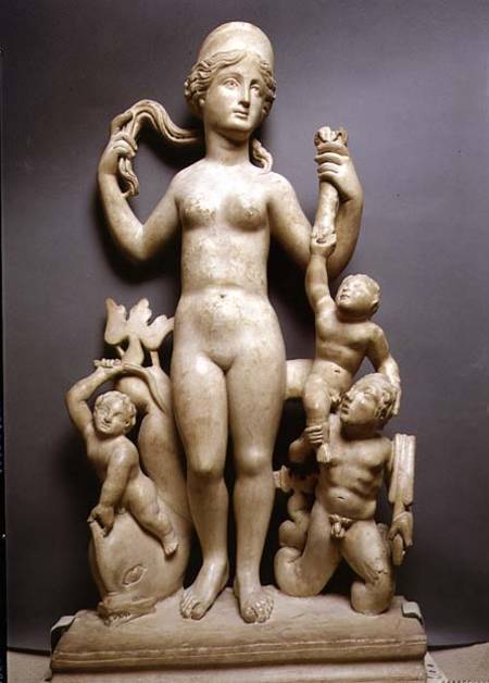 Venus with putti, a triton and a dolphin,Roman von Anonymous