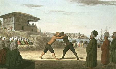 Wrestling Match, Constantinople von Anonymous