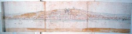Greenwich Palace from the North Bank of the Thames, from 'The Panorama of London' von Anthonis van den Wyngaerde