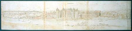 Richmond Palace from Across the Thames, 1562 (pen von Anthonis van den Wyngaerde