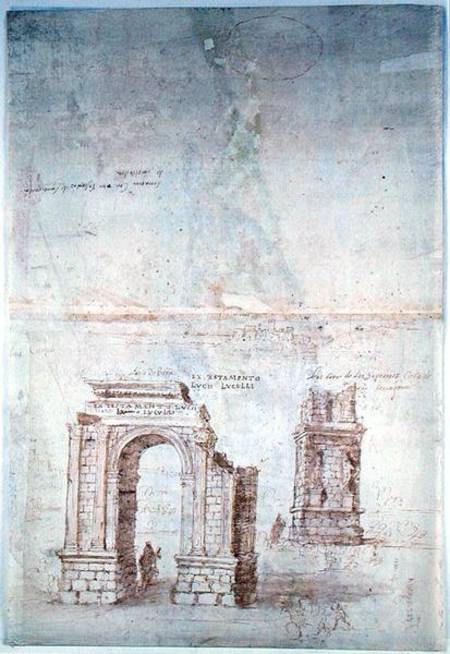 Sketches of Roman Ruins at Tarragona von Anthonis van den Wyngaerde