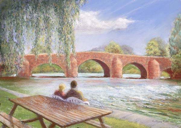 Bridge over troubled water, 2002 (pastel on paper)  von Anthony  Rule