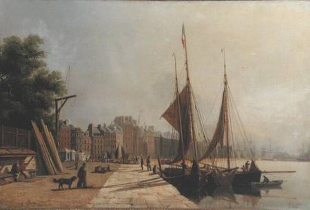 Early Morning Quayside, Le Havre von Antione Leon Morel-Fatio