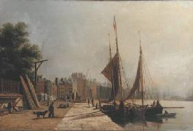Early Morning Quayside, Le Havre c.1853