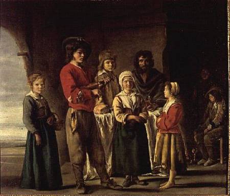 Peasants in a Cave von Antoine and Louis  & Mathieu Le Nain