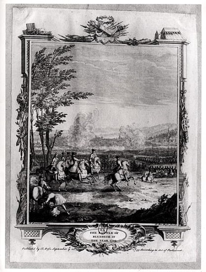 The Battle of Blenheim, 13th August 1704; engraved by Claude Dubosc von Antoine Benoist or Benoit du Cercle