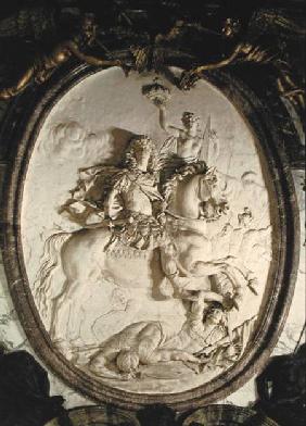 Equestrian portrait of Louis XIV (1638-1715) from the Salon de la Guerre c.1687